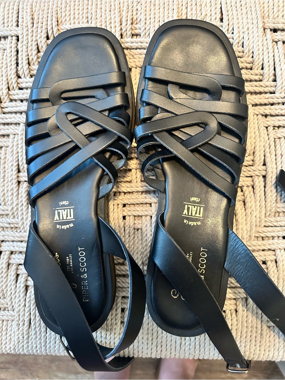 Piper and Scoot x Seychelles Black Sandals